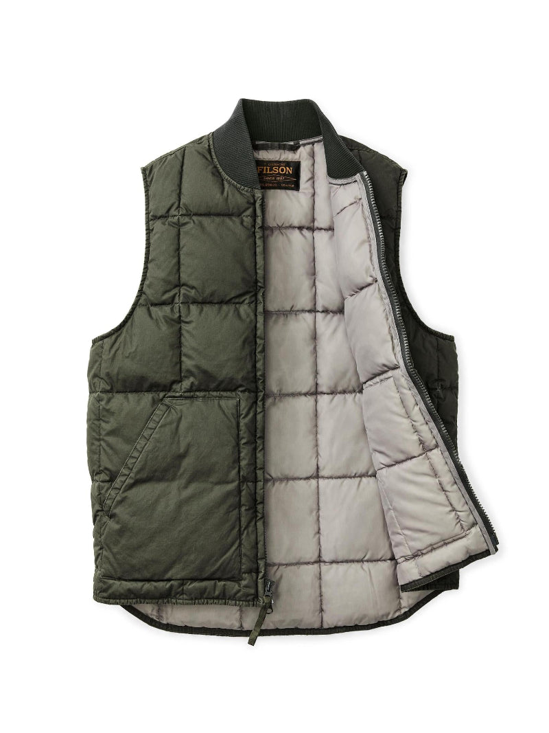 Filson Heritage Cotton Down Vest - Front View 