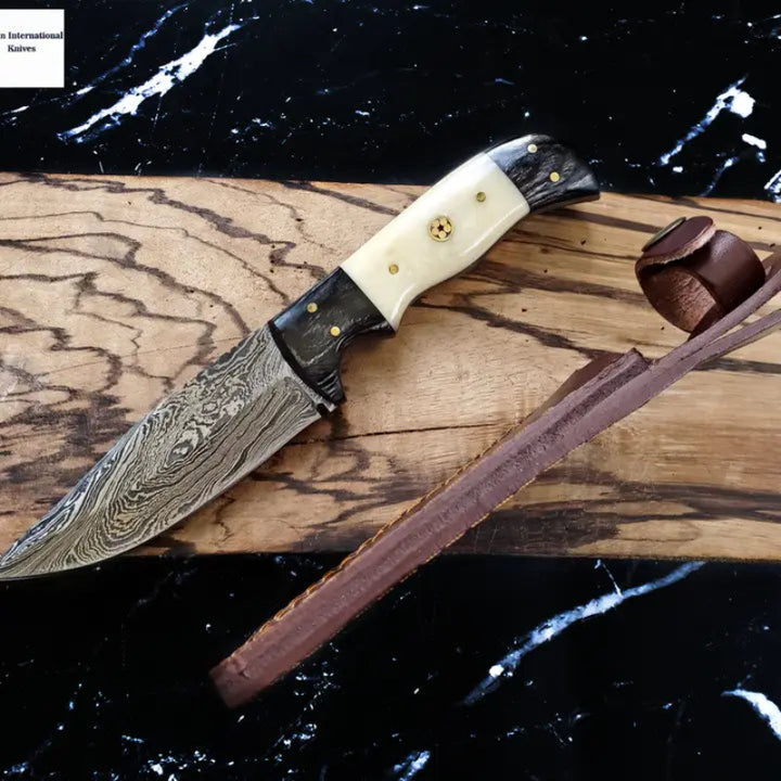 Titan International Damascus Steel Hunting Knife By Titan