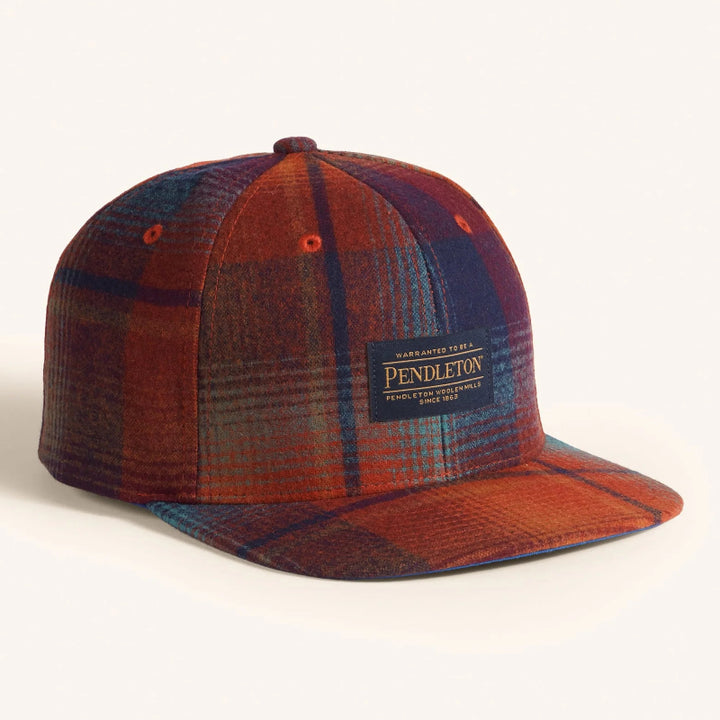Pendleton Plaid Flat Brim Hat 