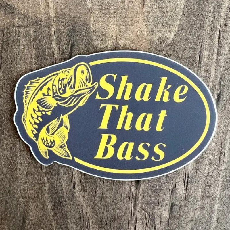 208 Tees Sticker Decal - Shake That Bass - 3.5 Inch Size | 3-3.5 inches