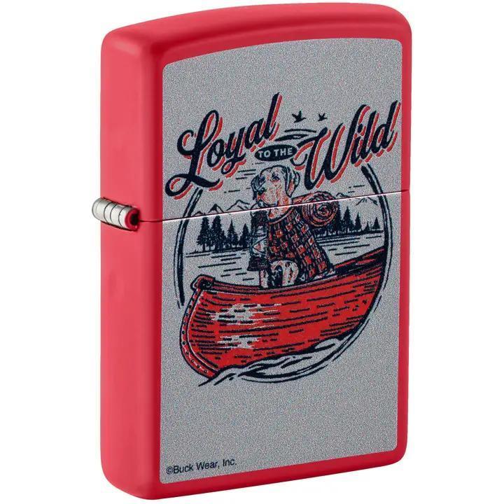 Zippo Buck Wear™ Wild Loyalty Red Matte Windproof Lighter