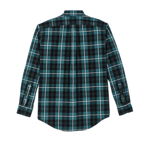 Light Weight Alaskan Guide Shirt - Petrol/Black/White Plaid