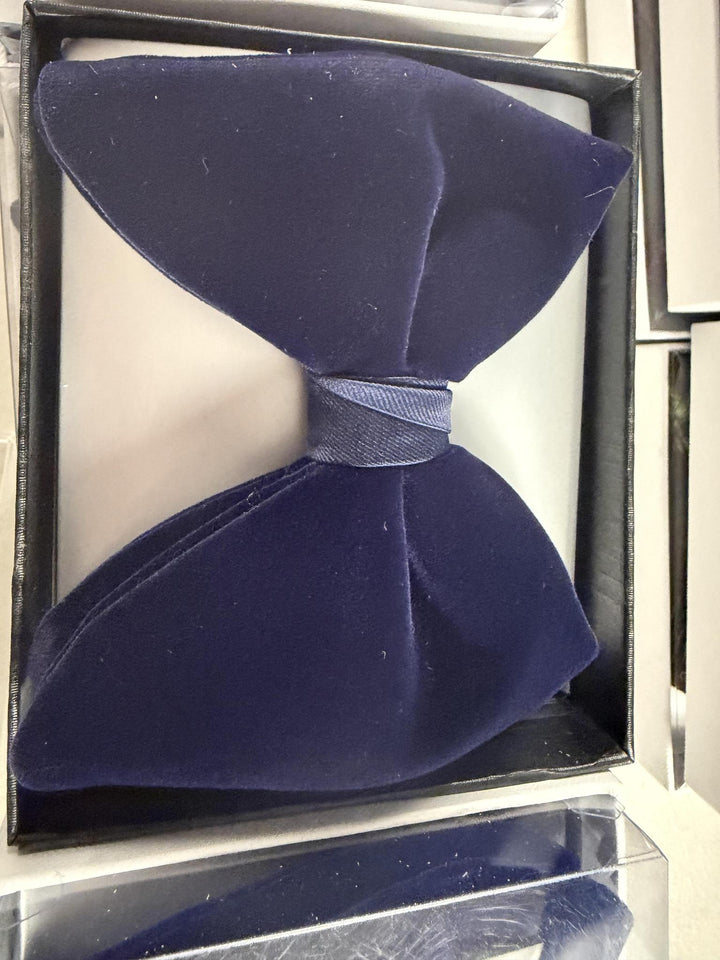 Imani Uomo Velvet Tear Drop Butterfly Bowtie with Hanky and Box