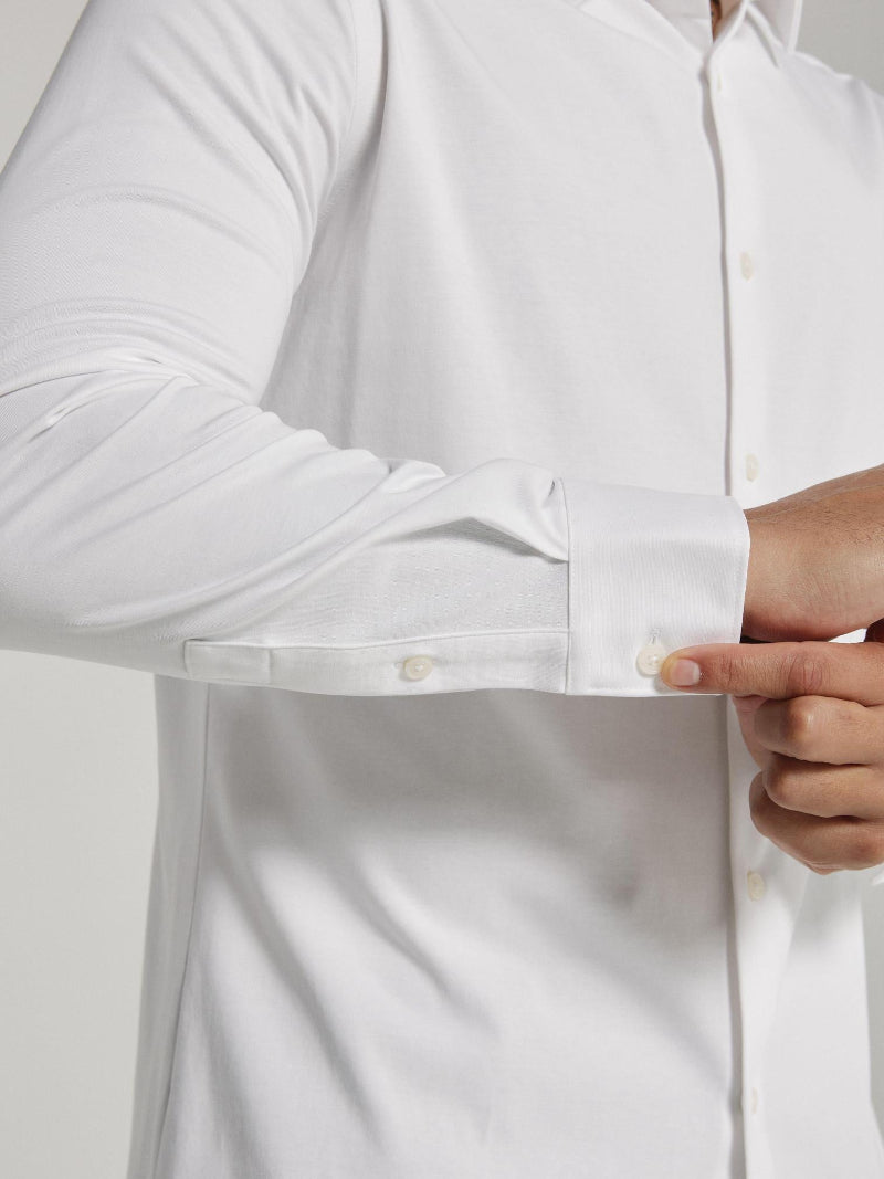 7 Diamonds Girona Long Sleeve Shirt White - Side View