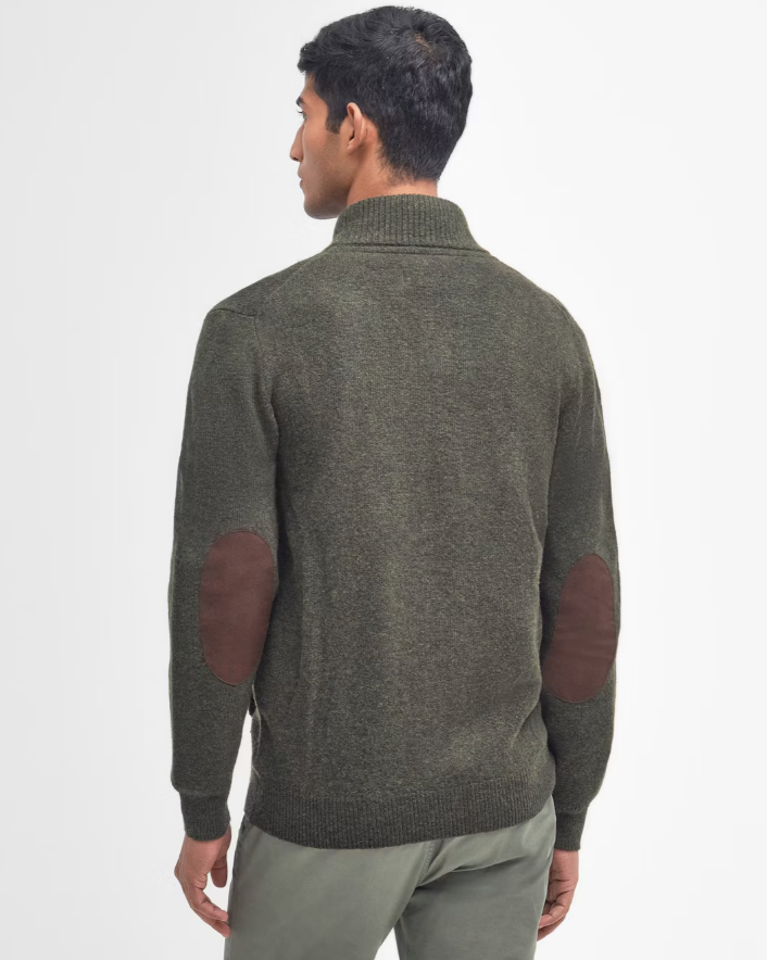 Barbour Essential Patch Zip Through Knitted Jumper