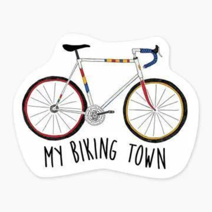 Nice Enough Stickers Road Bike - 3" Name Drop Sticker | Barcoded | Custom, non-returnable item: Leavenworth, WA