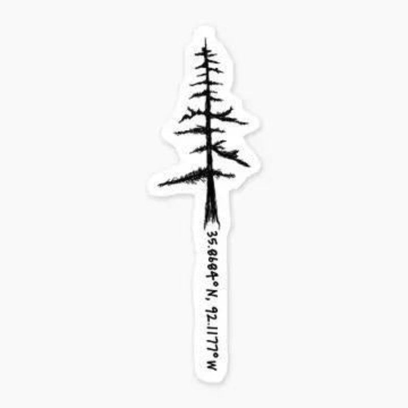 Nice Enough Stickers Coordinates - 3" Name Drop Sticker | Barcoded | Custom, non-returnable item: 47.5945, -120.66