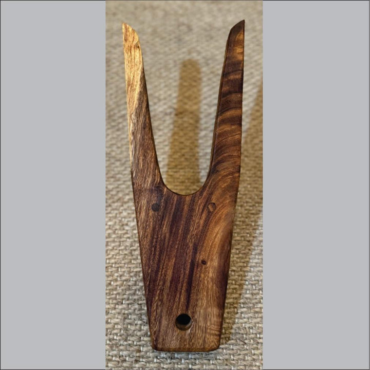 Tuckahoe Hardwoods Hand Made Wooden Boot Jack - East Indian Walnut - Engravable - Front View
