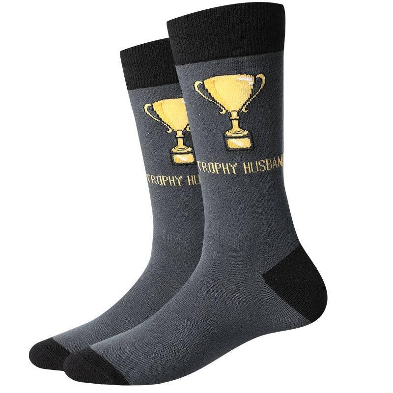 Trophy Husband Socks Gray