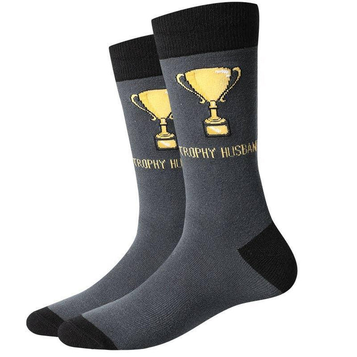 Trophy Husband Socks Gray