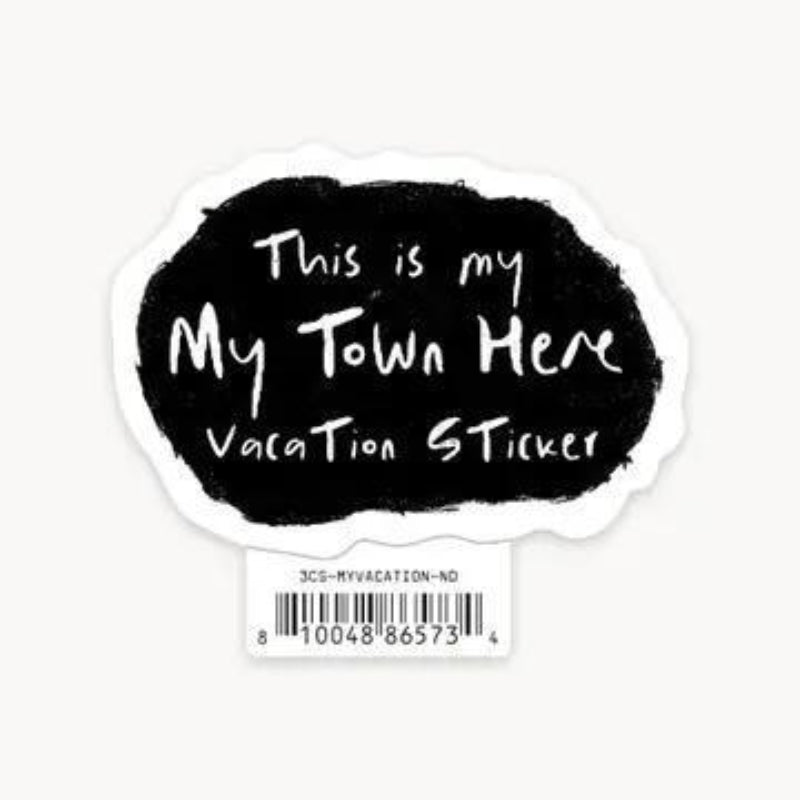 Nice Enough Stickers My Vacation - 3" Name Drop Sticker | Barcoded | Custom, non-returnable item: Leavenworth