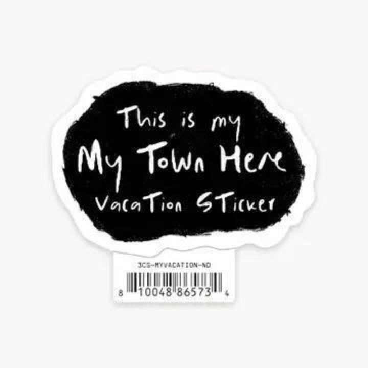 Nice Enough Stickers My Vacation - 3" Name Drop Sticker | Barcoded | Custom, non-returnable item: Leavenworth