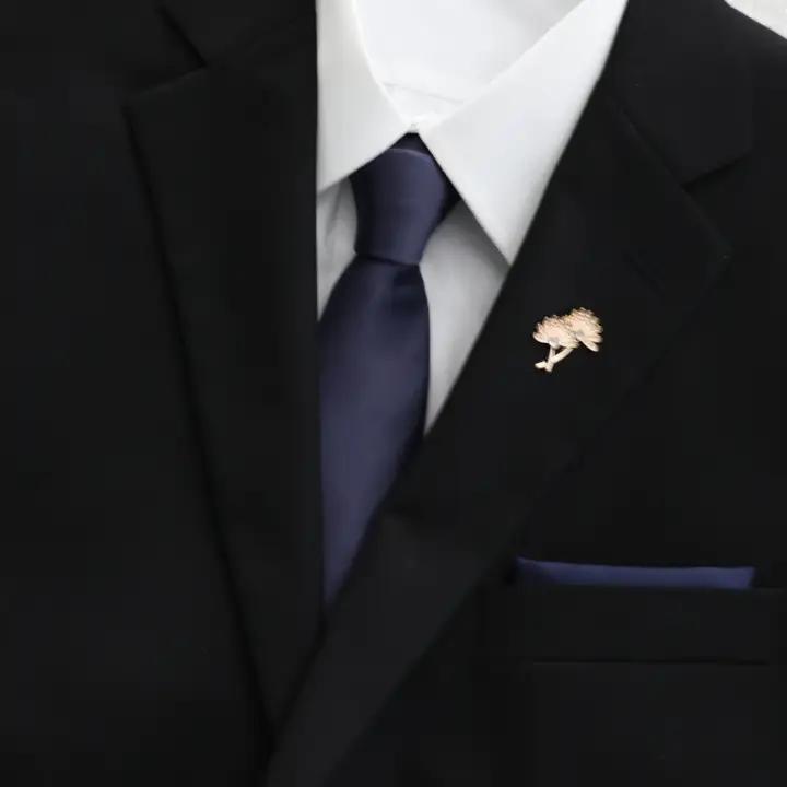 Tie Mood Marine Dark Blue Satin Skinny Tie