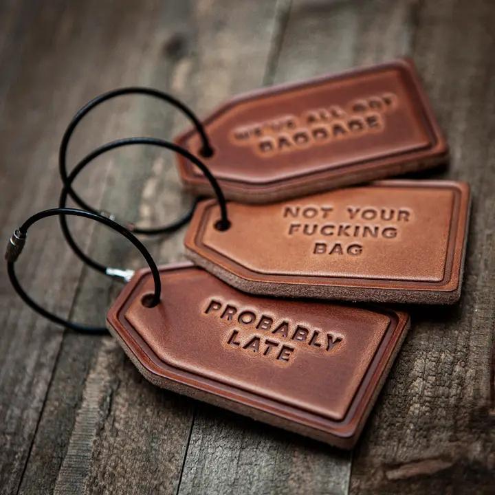 Sugarhouse Leather Luggage Tag
