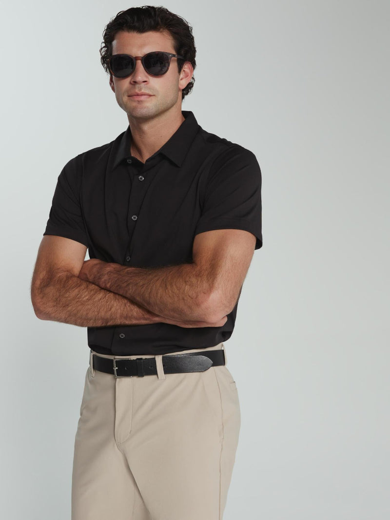 7 Diamonds Girona Short Sleeve Shirt Black