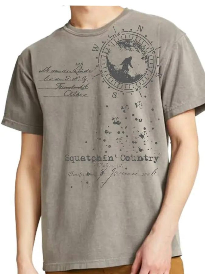 Squatchin’ Country Rustic Bigfoot T-Shirt – Med / Comfort Colors