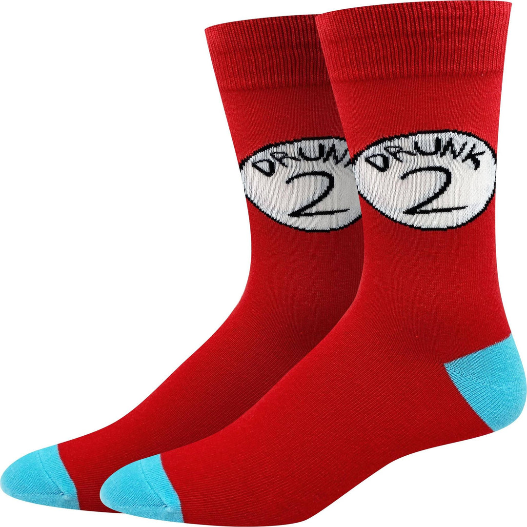 Drunk 2 Socks Red