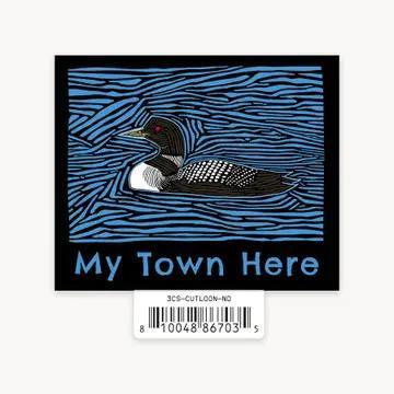 Cut Loon Lake Chelan Name Drop Sticker