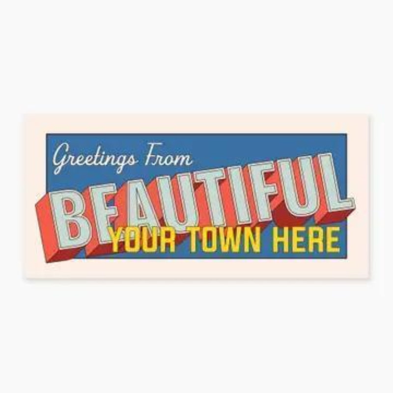 Nice Enough Stickers Beautiful - 3" Name Drop Sticker | Barcoded | Custom, non-returnable item: Leavenworth, WA