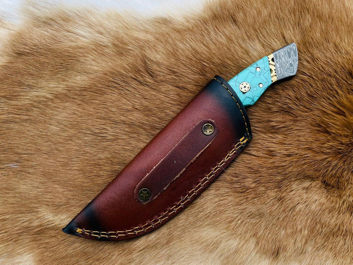 Azure Fusion Damascus Steel Utility Knife