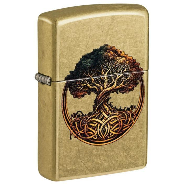 Zippo Knotted Tree of Life Street Brass Windproof Lighter