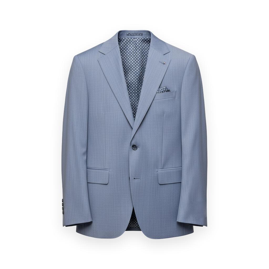 Giles &amp; Jasper Blue Herringbone Suit