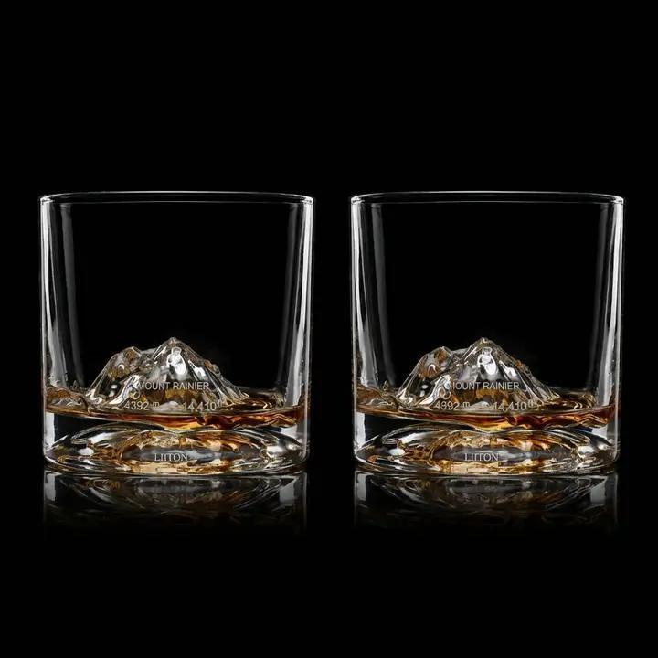 LIITON Liiton Mount Rainier Crystal Whiskey Glass Set of 2