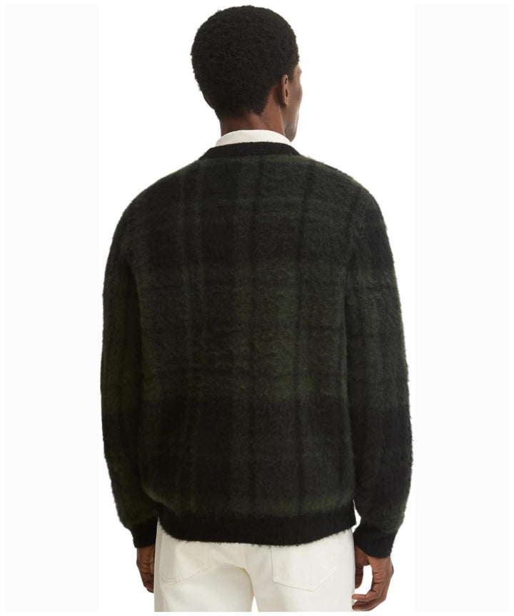 Barbour Hunham Tartan N-Neck Knitted Jumper