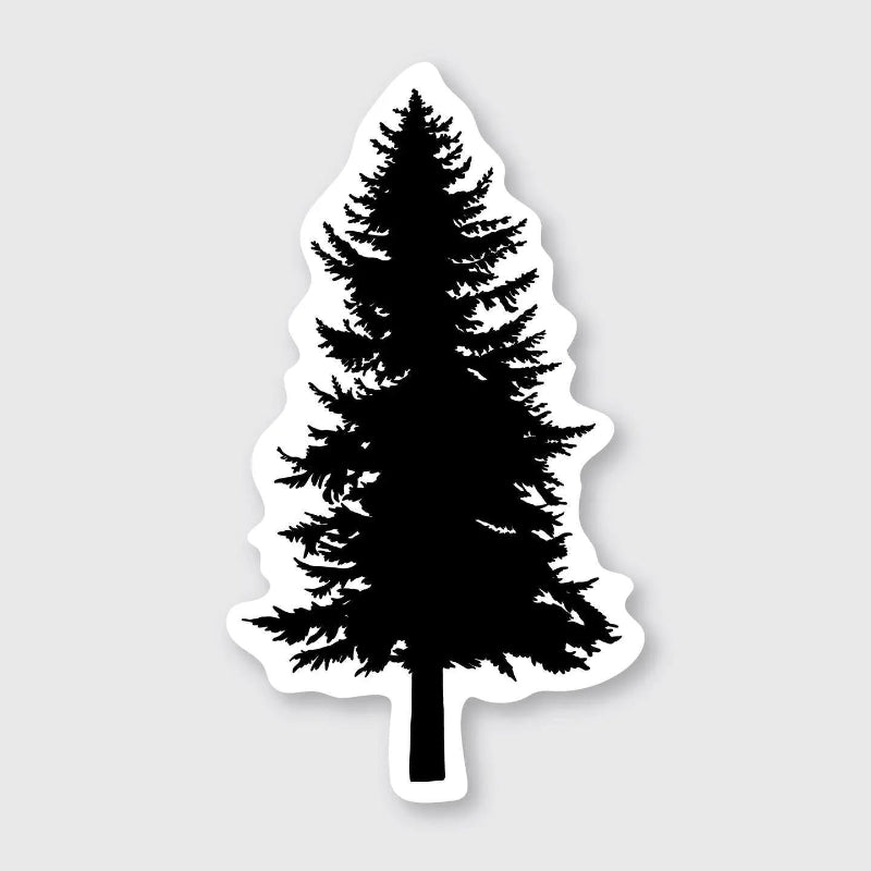 Pike Street Press Black Pine Tree Sticker