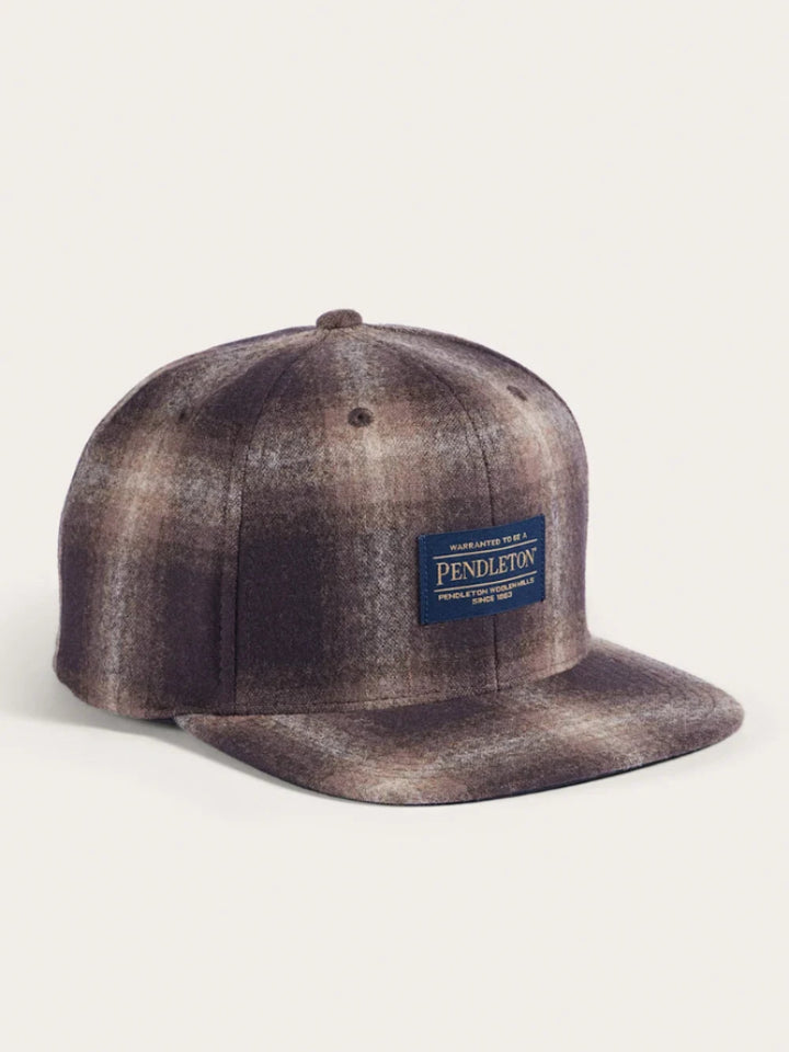 Pendleton Plaid Flat Brim Hat 