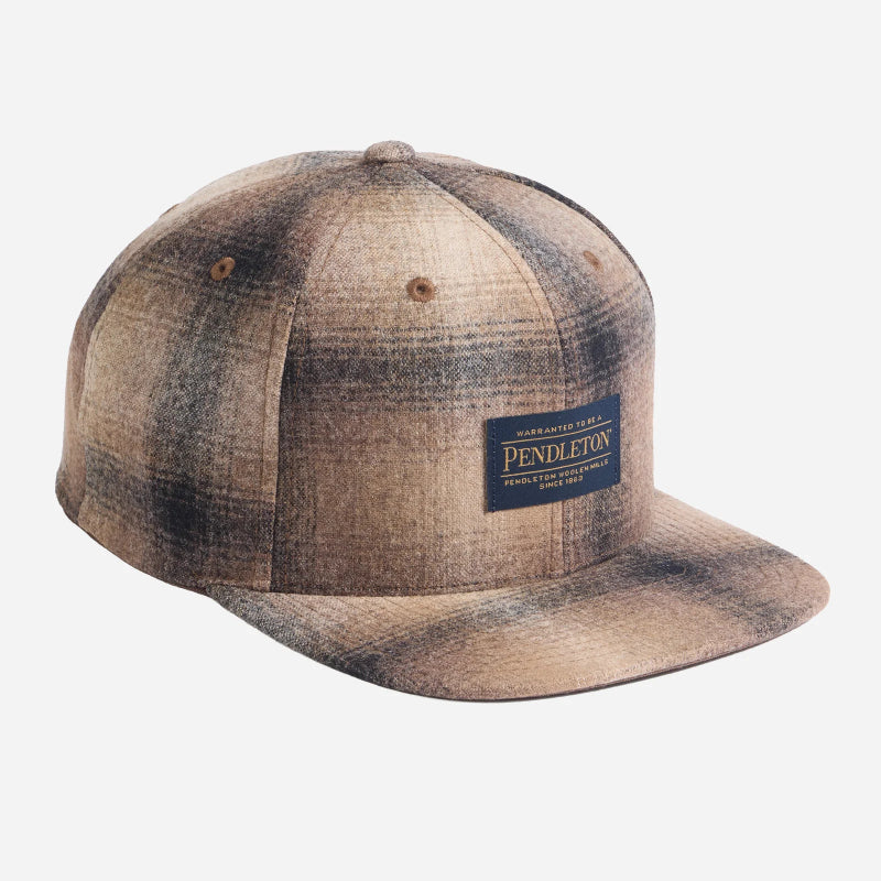 Pendleton Plaid Flat Brim Hat 