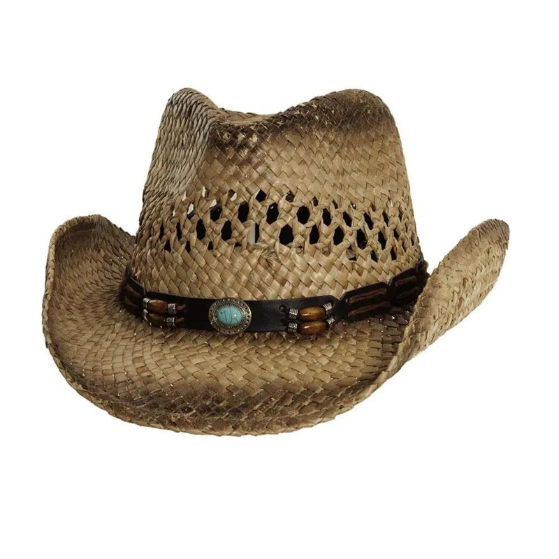 American Hat Makers Western Straw Hat - Style Nashville (Prepack of 6) - Back View