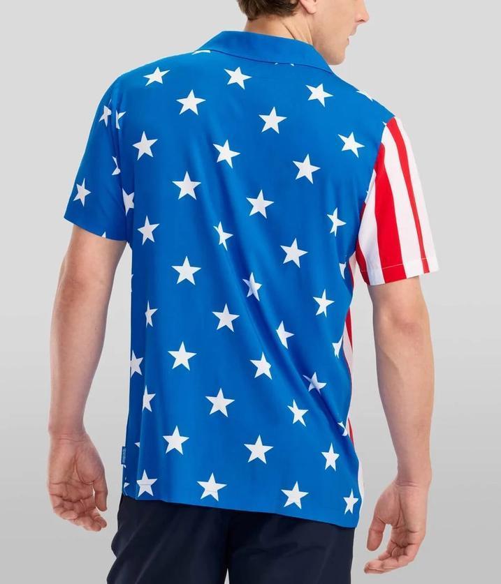 Vertical Flag Hawaiian Shirt - Men&