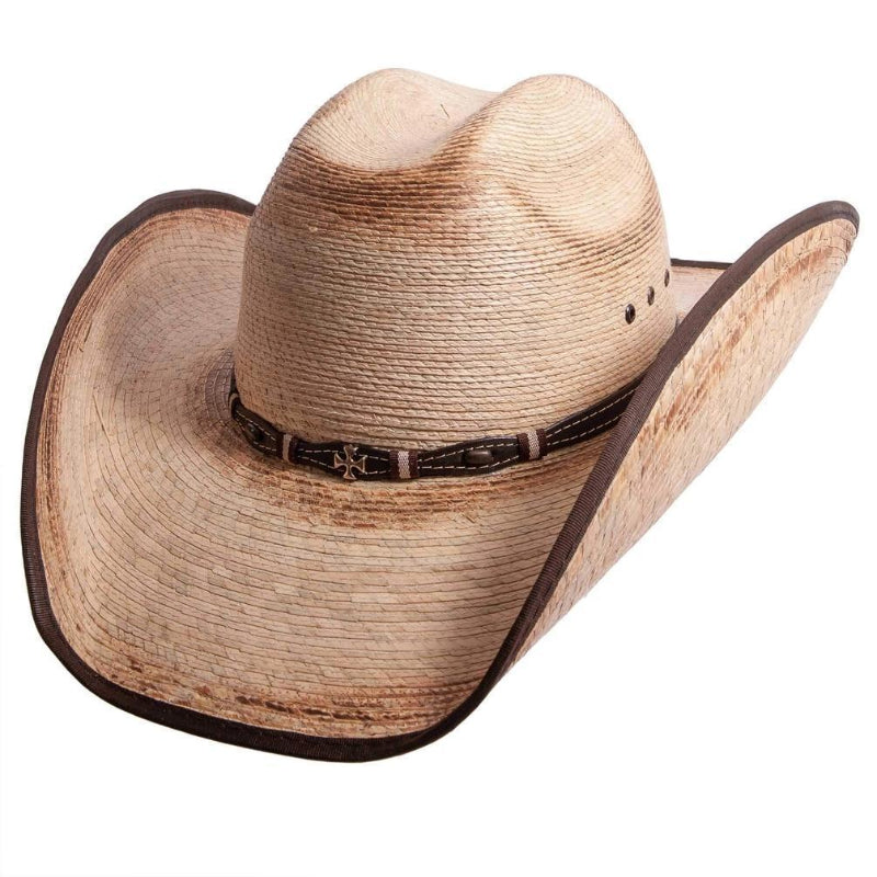 American Hat Makers Mexican Palm Cowboy Hat - Style Lucas - Front View