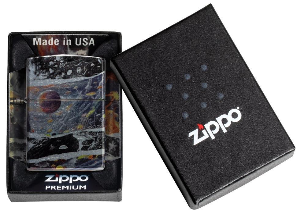 Zippo Fusion Galaxy 540 Tumbled Chrome Windproof Lighter