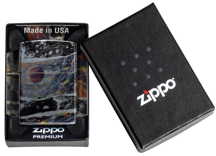 Zippo Fusion Galaxy 540 Tumbled Chrome Windproof Lighter