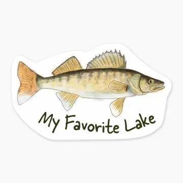 Walleye – Lake Chelan Name Drop Sticker