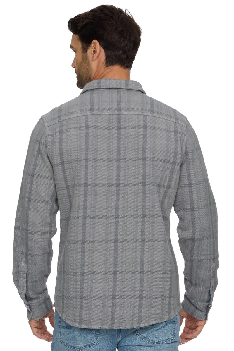 Flag & Anthem Leighton Frontier Overshirt Grey Combo - Front View