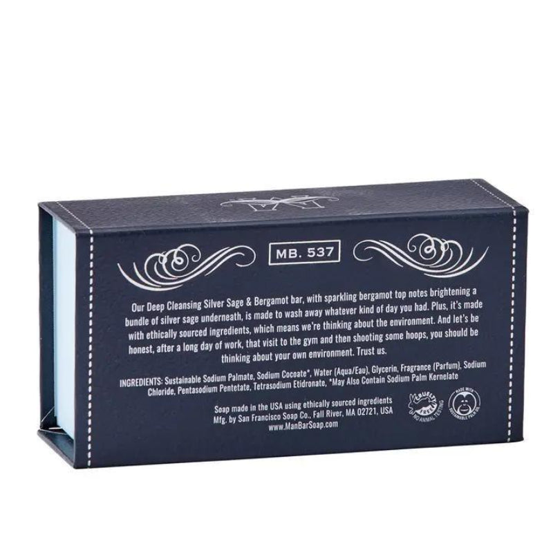San Francisco Soap Silver Sage &amp; Bergamot Man Bar Soap