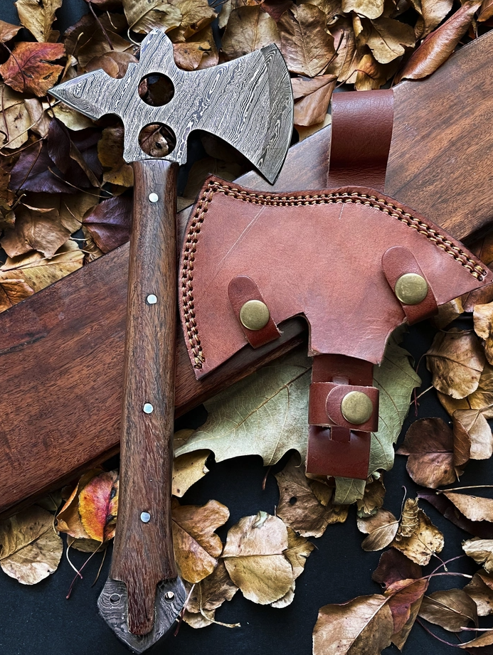 Damascus Steel Camping and Outdoor Companion Utility Axe
