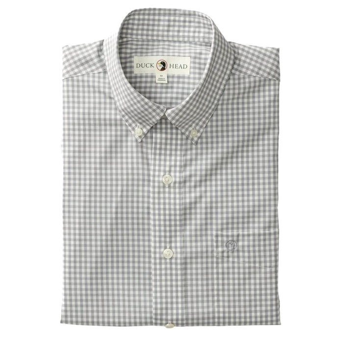 Duckhead LS Walton Performance Gingham Shirt - Ultimate Grey