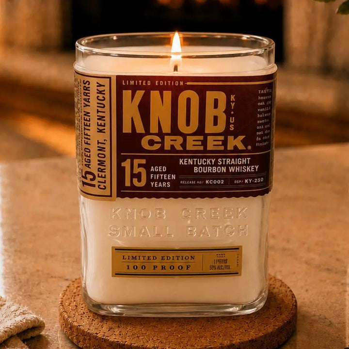 Last Call Bottle Co Knob Creek® 15 Year Bourbon Bottle Candle 20 oz