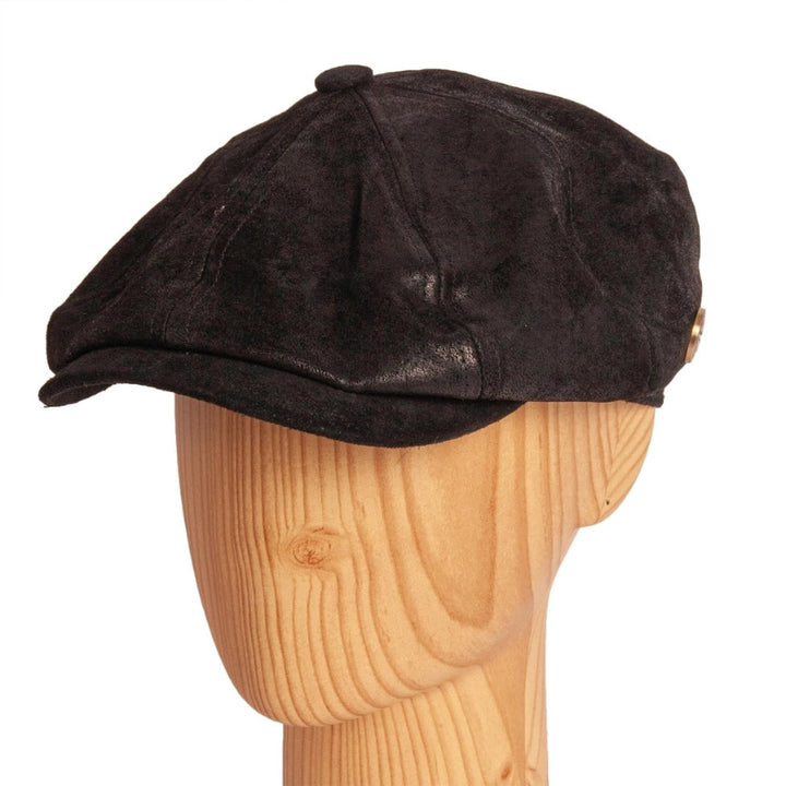 American Hat Makers Bourbon St Genuine Leather Newsboy Cap