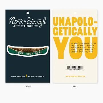 Canoe – Lake Chelan Name Drop Sticker