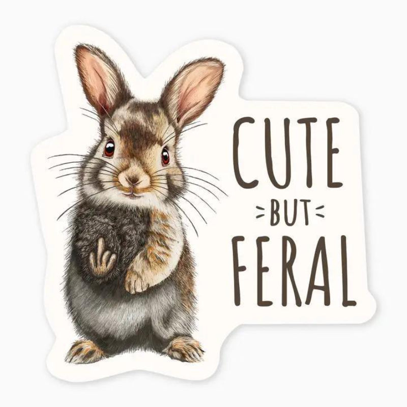 Nice Enough Sticker Feral 3" Art Sticker