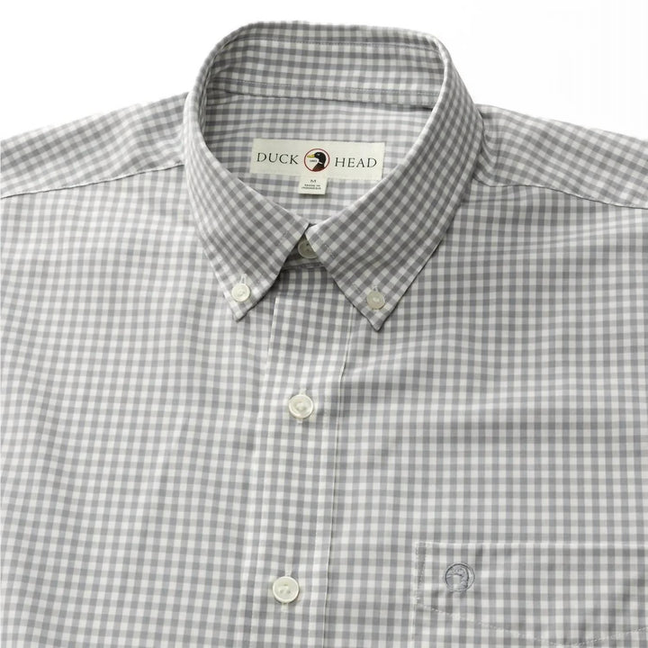 Duckhead LS Walton Performance Gingham Shirt - Ultimate Grey