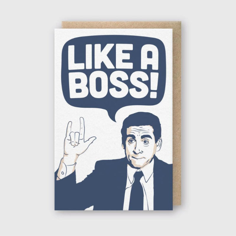 Pike Street Press Letterpress Congrats Greeting Card – Like A Boss 