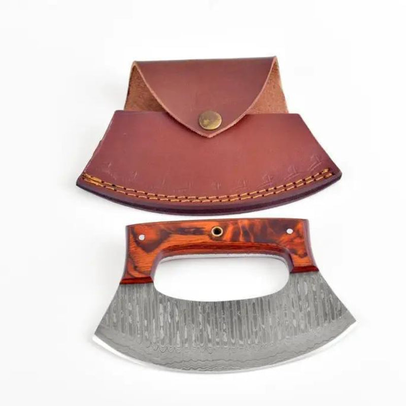 Titan Damascus Steel Alaskan Ulu Knife