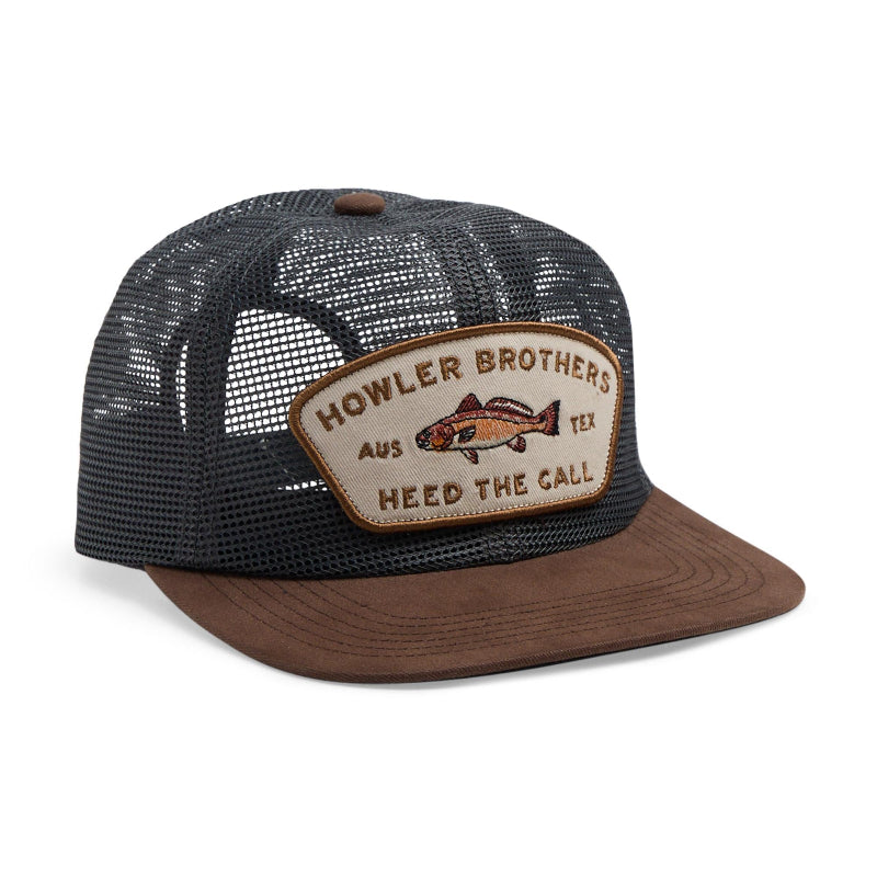 Unstructured Snapback Hats - Feedstore : Redfish : Brown / Grey