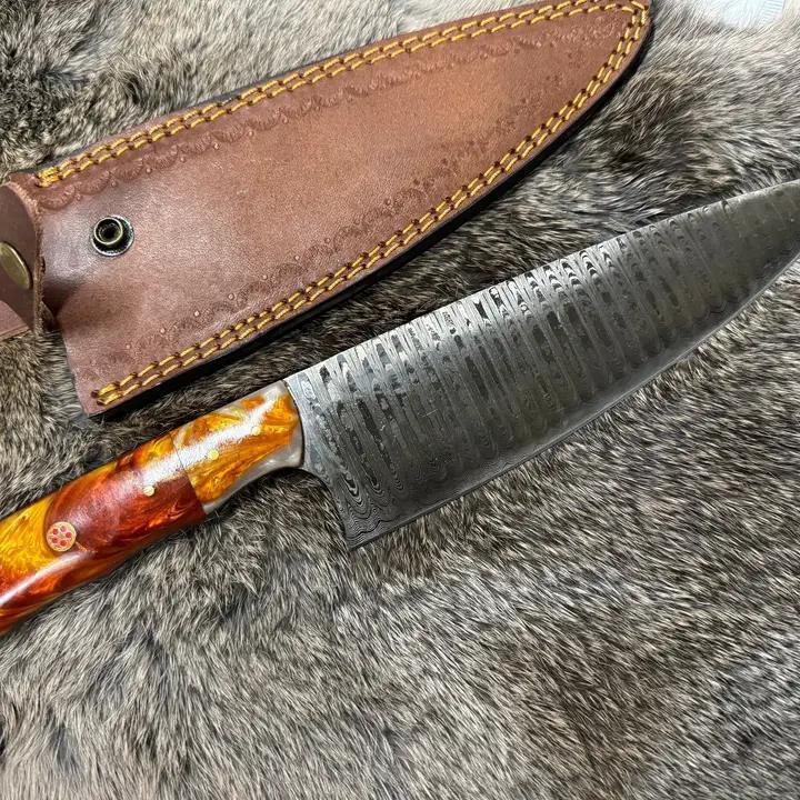 Titan Damascus Custom Chef Knife